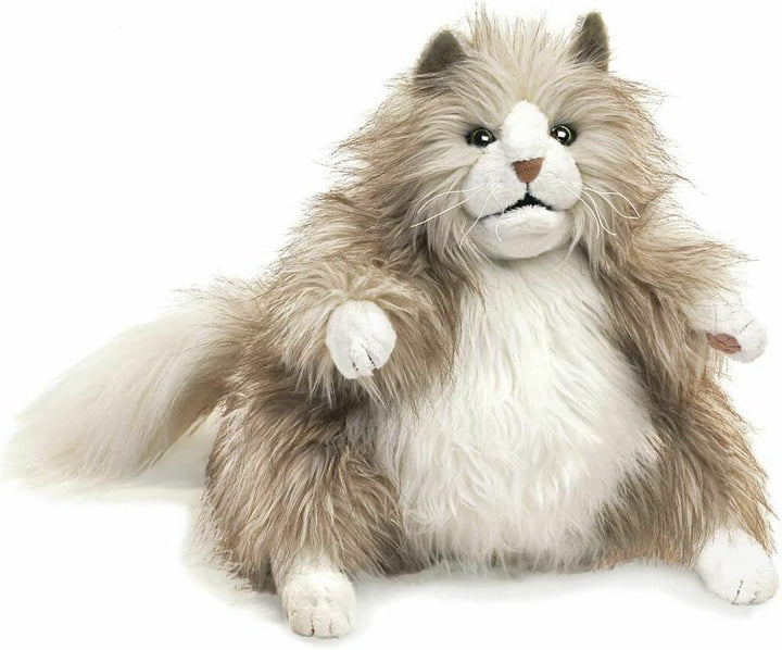 Folkmanis Fluffy Cat Hand Puppet