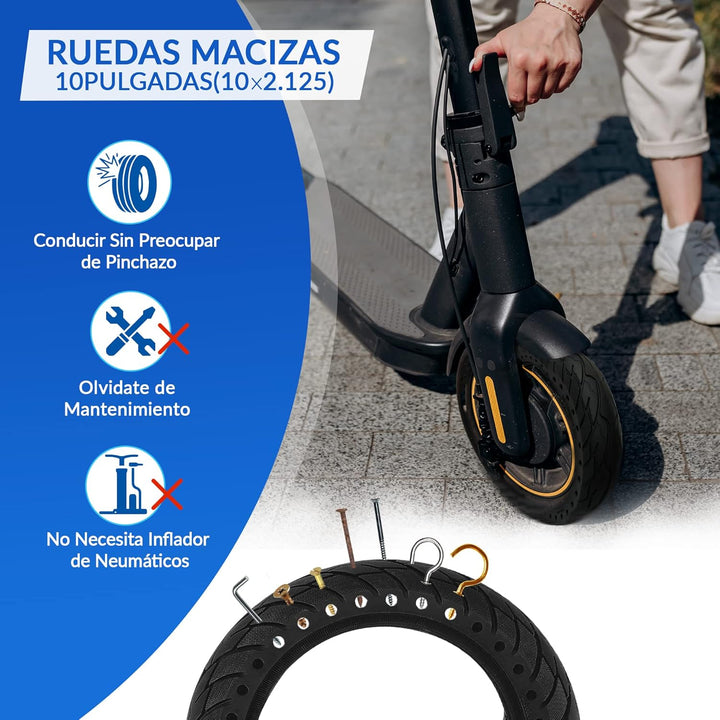 ANSENI 10 zoll e-scooter reifen,Vollreifen 10X2,125 Ersatzreifen für Vivobike S2 Max,S3 Max,Scooter