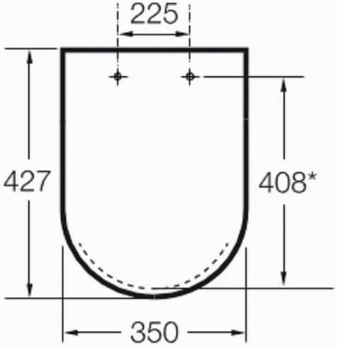 Roca A80173200B Sitz und Deckel Supralit®, Dämpfung, The Gap Square Compact, Weiss