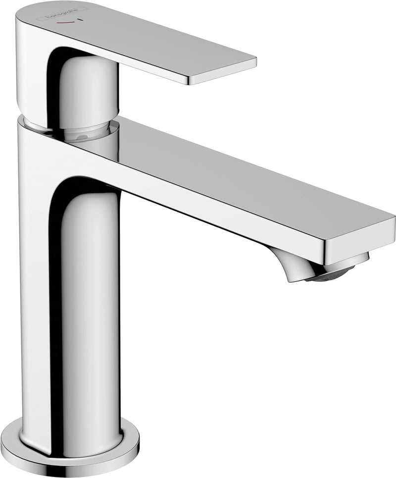 hansgrohe Waschtischarmatur Rebris E, Wasserhahn Bad mit Auslauf Höhe 110 mm, Badarmatur wasserspare