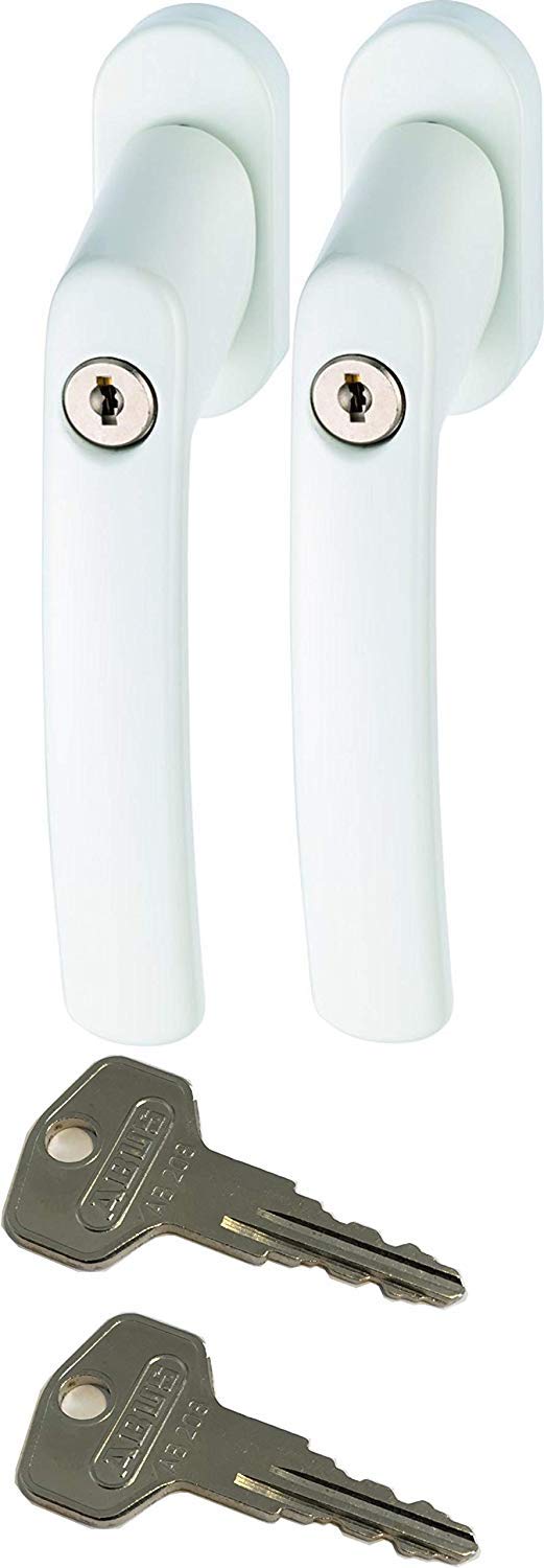 ABUS FG200 W SB abschliessbarer Fenstergriff, weiss im Set 2 Stück