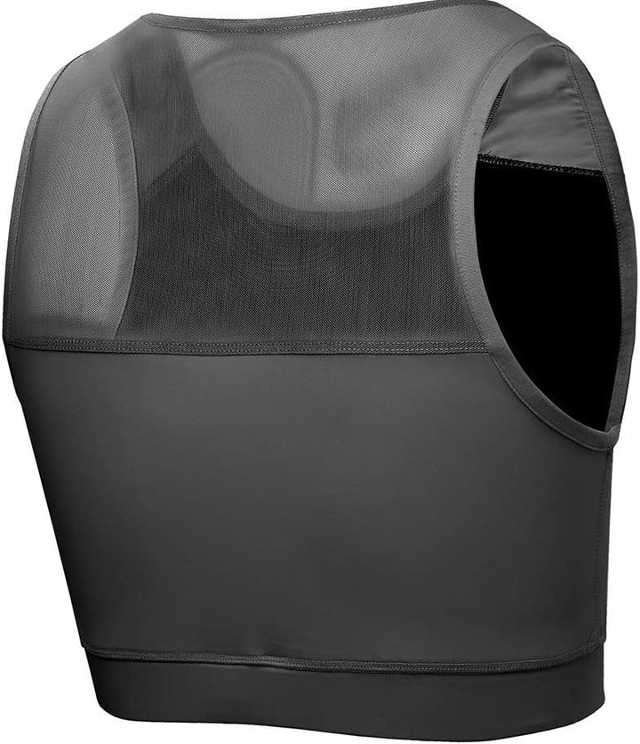 Idtswch Brustbinder für Transgender Brustbinder Half Ftm Binder Brust Kompressions-BH S Schwarz, S S