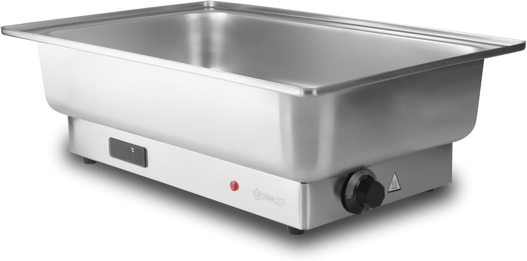 Mahlzeit elektrischer Edelstahl Chafing Dish für GN 1/1 | 9 Liter, bis 80°C mit Display | Warmhalteb