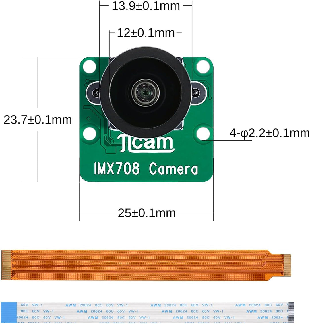 SainSmart für Raspberry Pi Kameramodul 3, 12 MP IMX708, 152° (D) Ultra-Weitwinkel-Sichtfeld, Phasenv