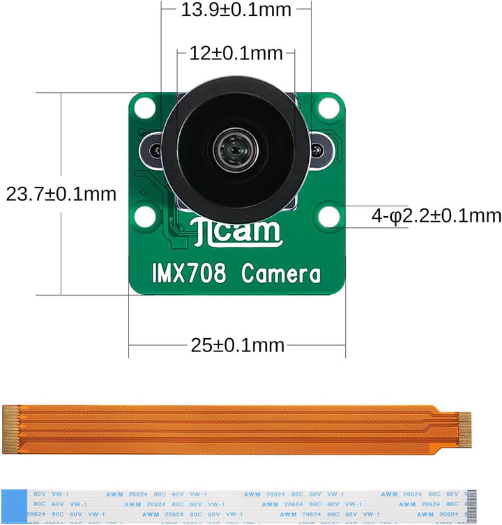 SainSmart für Raspberry Pi Kameramodul 3, 12 MP IMX708, 152° (D) Ultra-Weitwinkel-Sichtfeld, Phasenv
