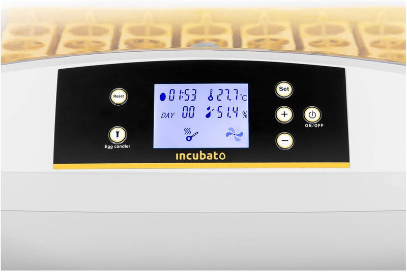 incubato IN-32DDI Brutapparat für 42 Eier Inkubator integrierte Schierlampe vollautomatisch LCD Anze