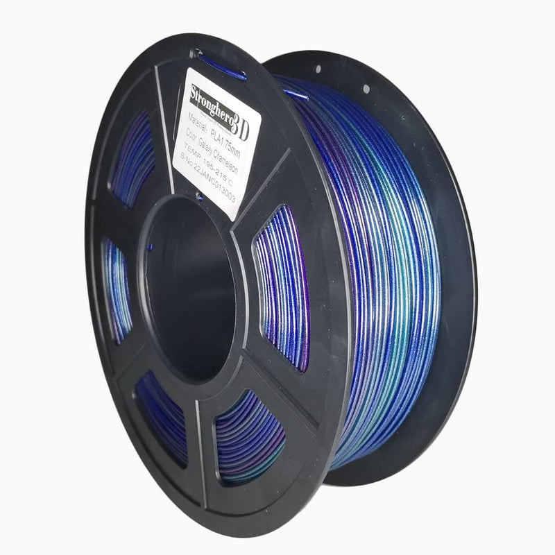 Stronghero3D PLA 3D-Drucker-Filament, 1,75 mm, Vertigo Galaxy Rainbow, mehrfarbig, Genauigkeit +/- 0