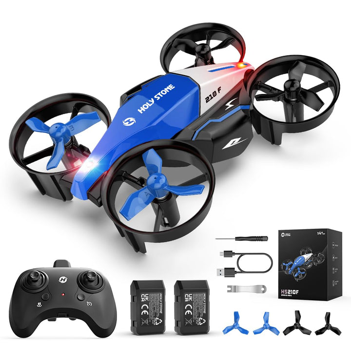 Holy Stone HS210F Mini Drohne für Kinder, 2 in 1 RC Quadrocopter mit Landmodus and Flugmodus, One Ke