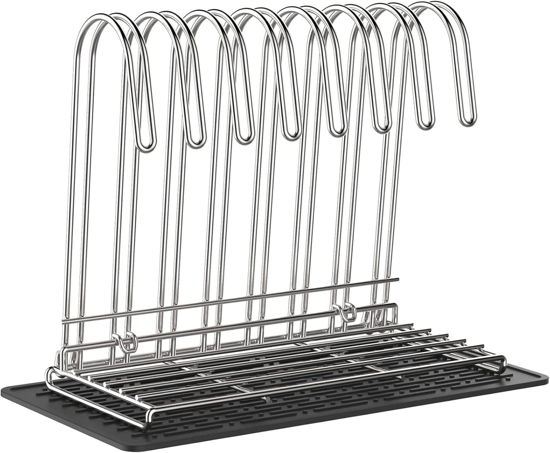 IDEATECH Wiederverwendbare Taschen Rack mit Abtropfmatte, zusammenklappbares Abtropfgestell für Sili
