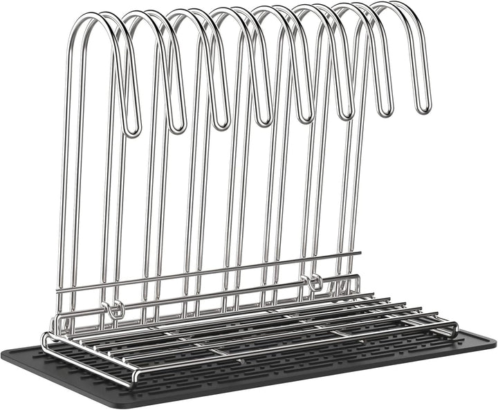 IDEATECH Wiederverwendbare Taschen Rack mit Abtropfmatte, zusammenklappbares Abtropfgestell für Sili