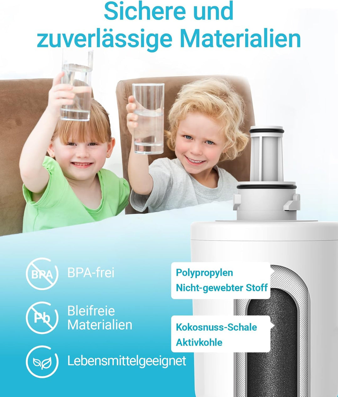 AQUA CREST DA29-00003F Kühlschrank-Wasserfilter, Kompatibel mit Samsung Aqua Pure Plus DA29-00003F,