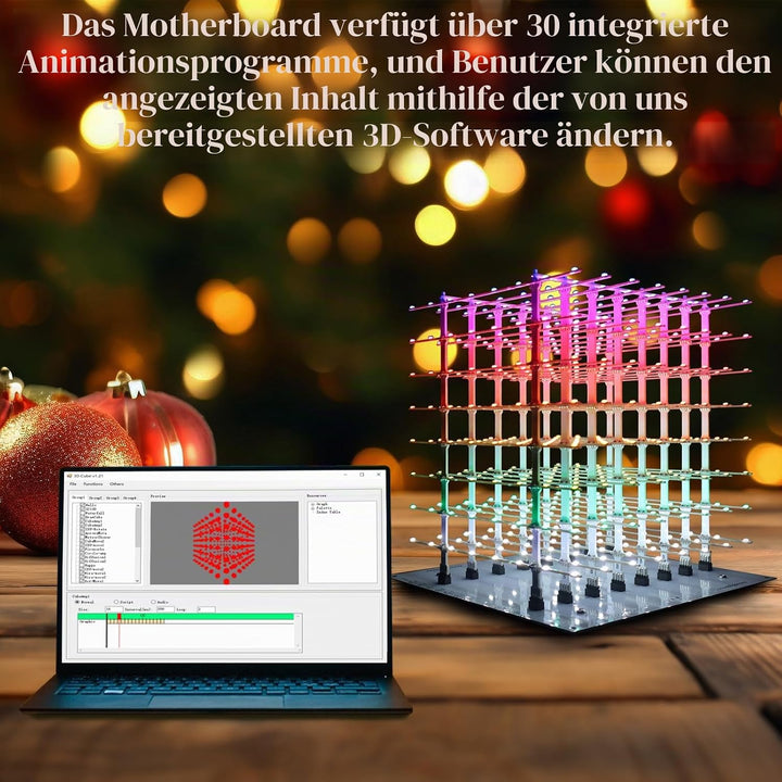 iCubeSmart 3D8P-MULTI, 3D-LED-Würfel-Set, Elektronische Kits, LED Cube Bausatz DIY Kit LED Licht Cub