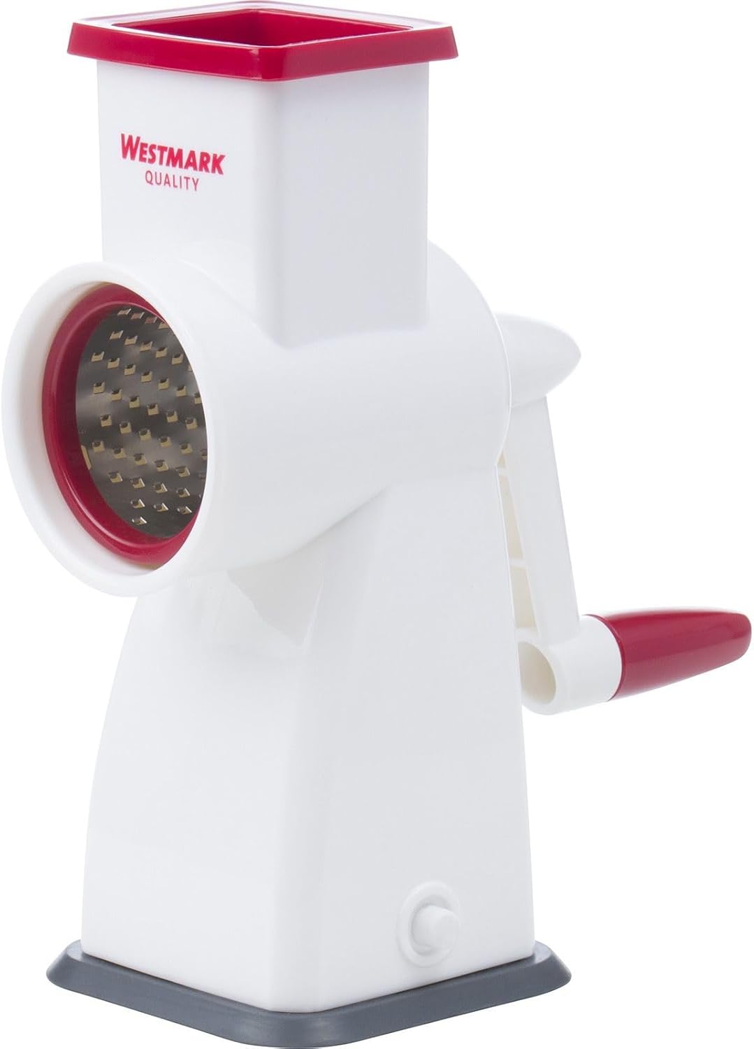 Westmark Mandel-Trommelmühle mit Saugfuss, Höhe: 18,9 cm, Rostfreier Edelstahl/Kunststoff, Almondo,