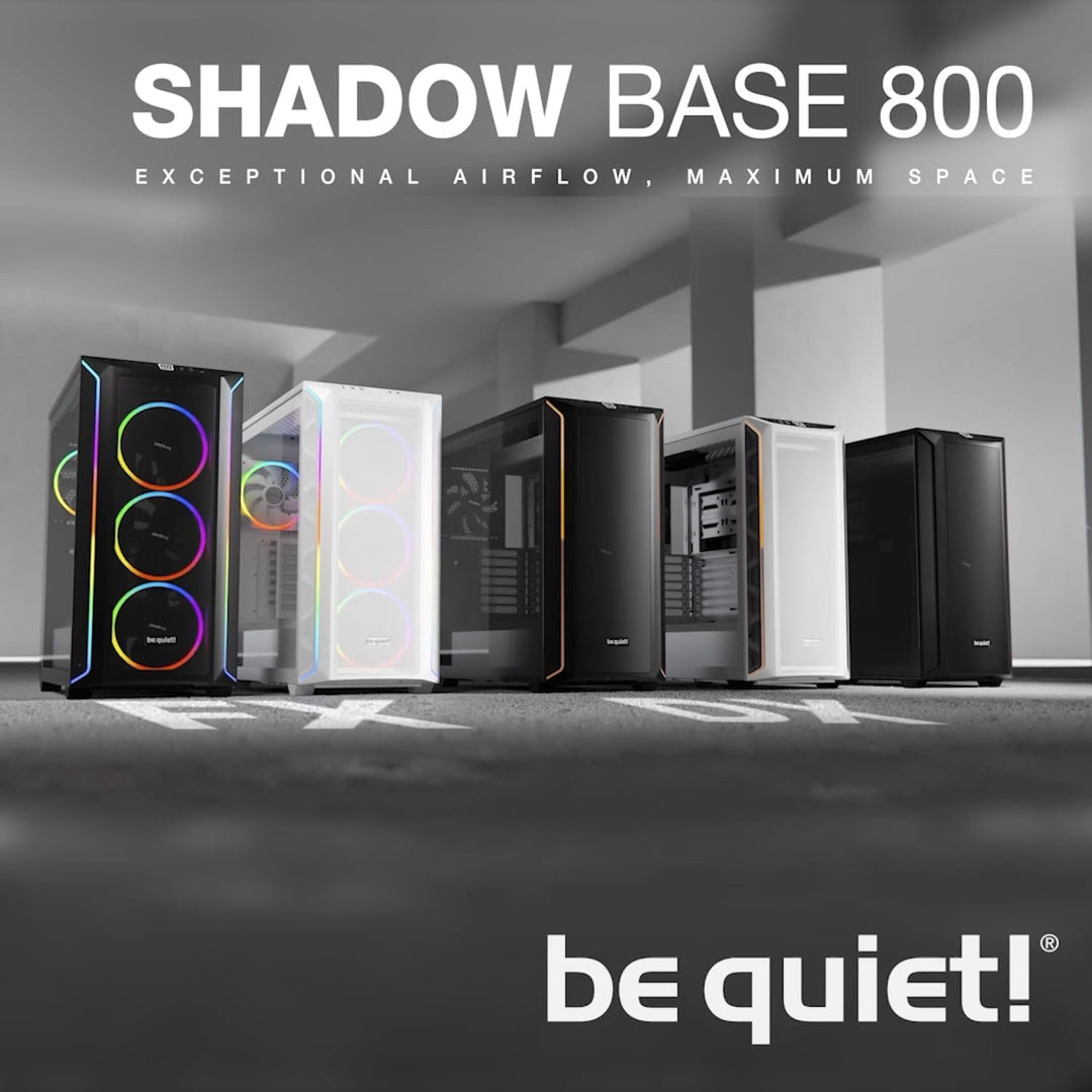 be quiet! Shadow Base 800 DX Black PC-Gehäuse, Pure Wings 3 140mm PWM Lüfter, ARGB-Beleuchtung, USB