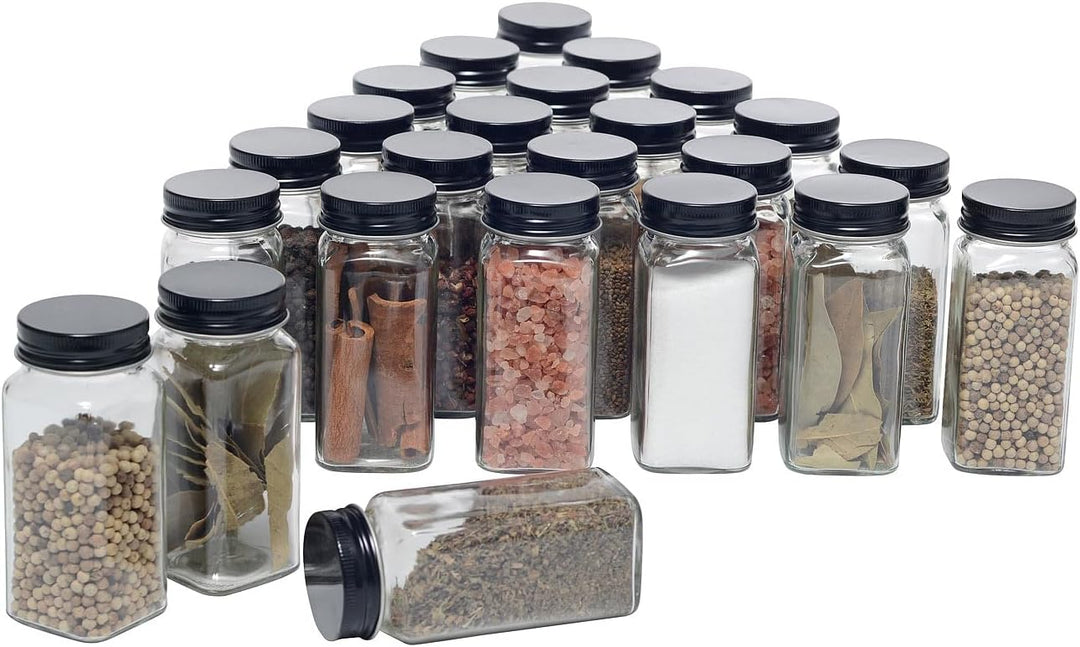 Rosenstein &amp; Söhne Gewürzgläser für Kräuter: 48er-Set Gewürzgläser mit Streueinsätzen, je 120 ml, 48