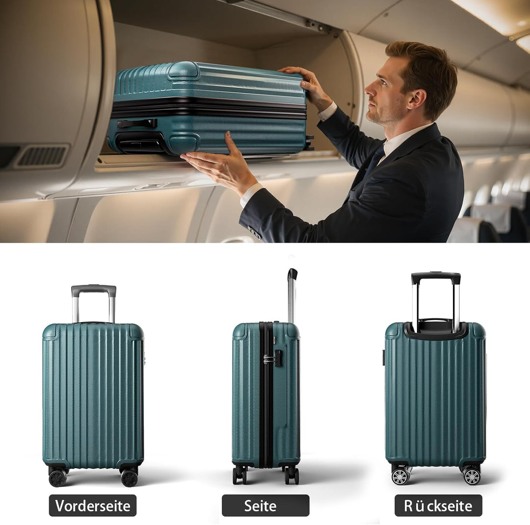 Voyager Hartschalen Reisekoffer gross 76x51x30cm, Handgepäck Koffer, Koffer &amp; Trolleys mit 4 Rollen,