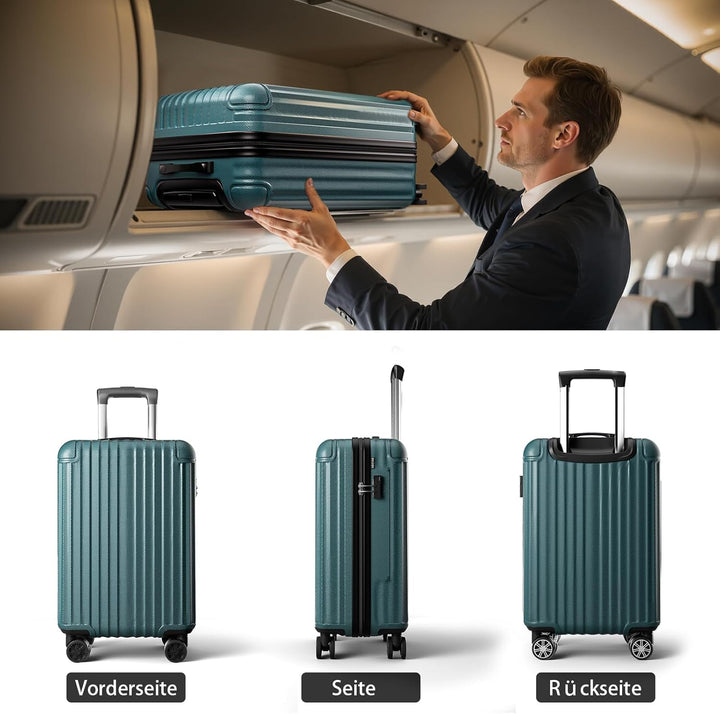 Voyager Hartschalen Reisekoffer gross 76x51x30cm, Handgepäck Koffer, Koffer &amp; Trolleys mit 4 Rollen,