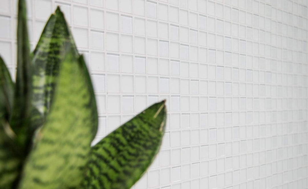 Mosaik Fliesen Mosaikfliesen Glasmosaik Kachel weiss matt glänzend Küchenfliese WC Fliesenspiegel Fl