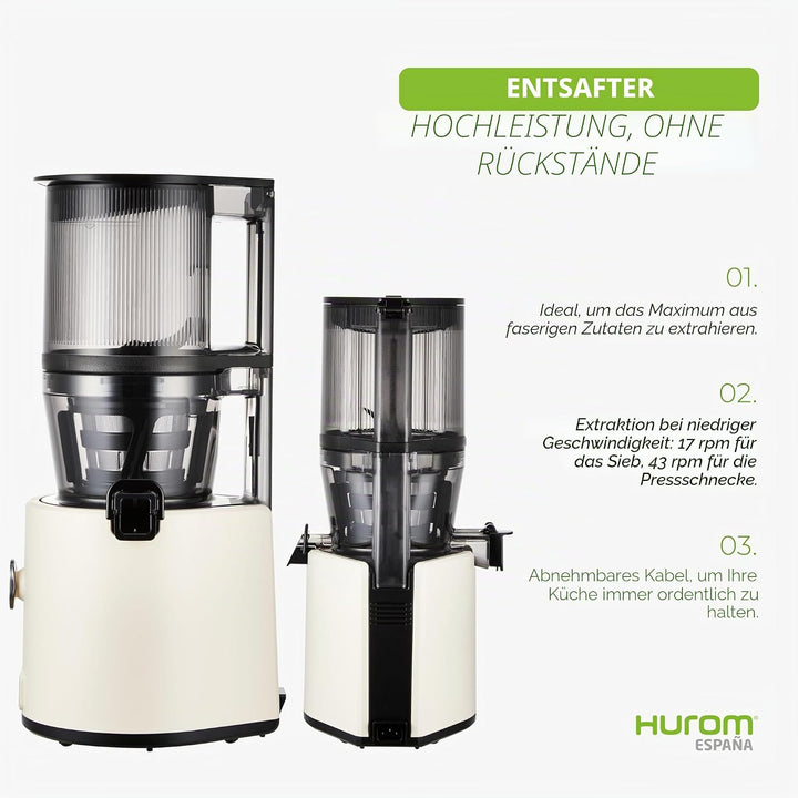 Hurom | Entsafter H330P - gesünder, schmackhafter und verschwendungsfreier Saft, Premium-Entsafter,