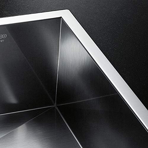 BLANCO Zerox 340/180-U, Doppel-Spülbecken (Hauptbecken links), Küchenspüle, für den Unterbau, Unterb