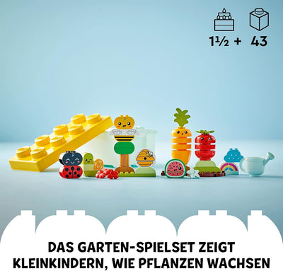 LEGO 10984 DUPLO My First Biogarten Bausteine-Box, Lernspielzeug für Kleinkinder ab 1,5 Jahren, mit