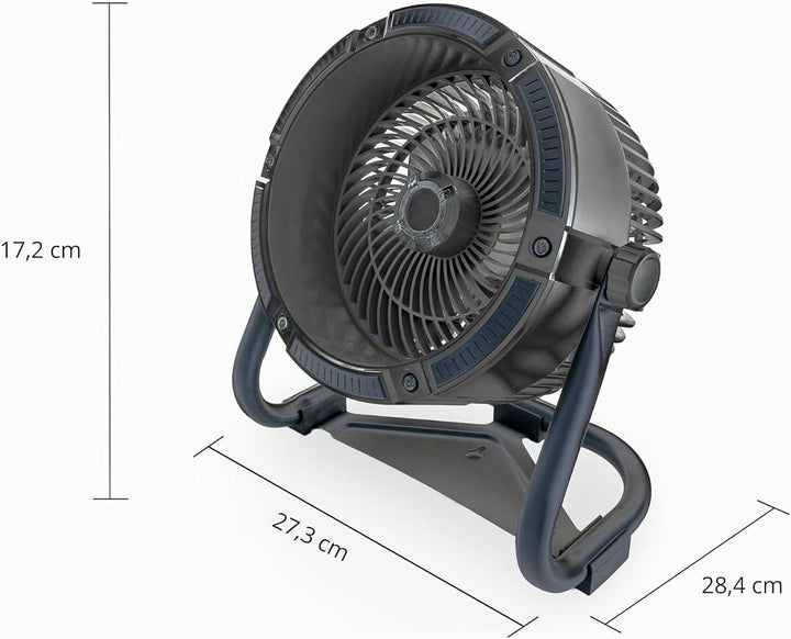 Unold Tischventilator 86655 – Akkuventilator für Outdoor &amp; Indoor | Batteriebetrieben, flexibel eins