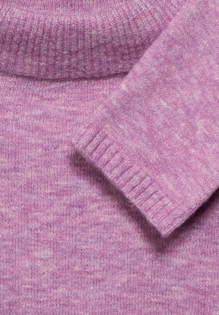 Street One Damen Pullover in Melange-Optik Sweet Lilac Melange 36