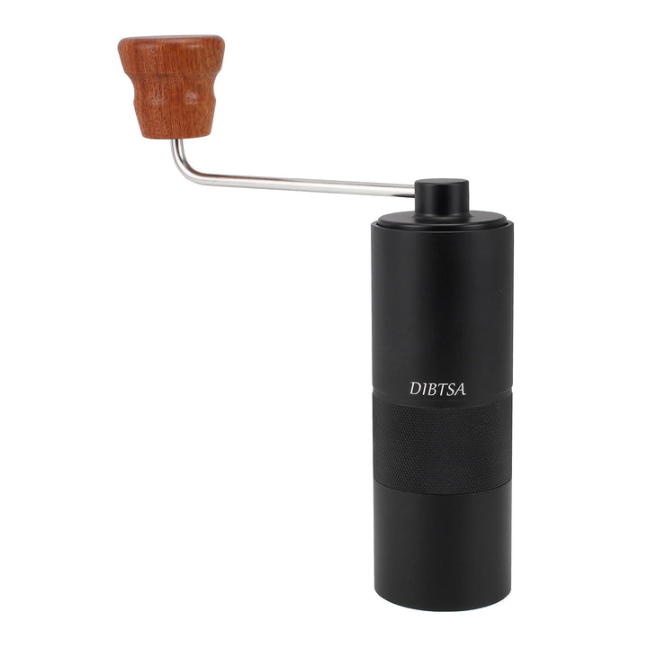 DIBTSA Manuelle Kaffeemühle, Kapazität 25 g, konischem CNC-Edelstahl-Frässtift, interne verstellbare
