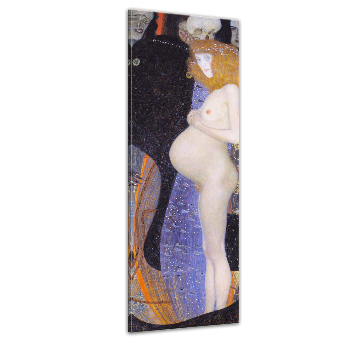 Bilderdepot24 Bild auf Leinwand | Gustav Klimt - Die Hoffnung I in 30x90 cm als Wandbild | Wand-deko
