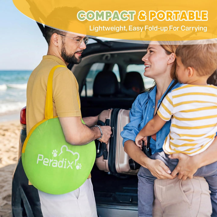 Peradix 4 in 1 Pop Up Baby Planschbecken,Babypool mit UV Schutz Bällepool, Baby Zelt Strandzelt mit