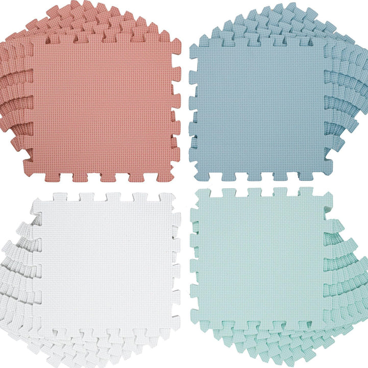 LittleTom Spielmatte Baby Puzzlematte - 9 Teile je 30x30 cm Krabbelmatte 90x90 cm Bodenmatte Kinder