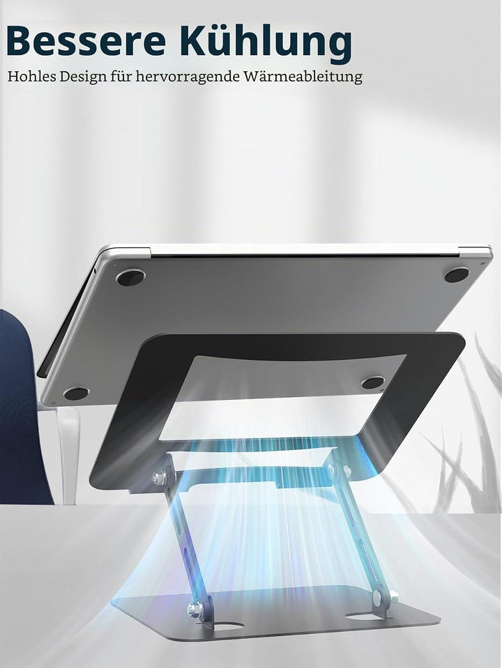 SOUNDANCE Laptop-Ständer für Schreibtisch mit Stabiler Schwerer Basis, verstellbare Höhe Multi-Winke