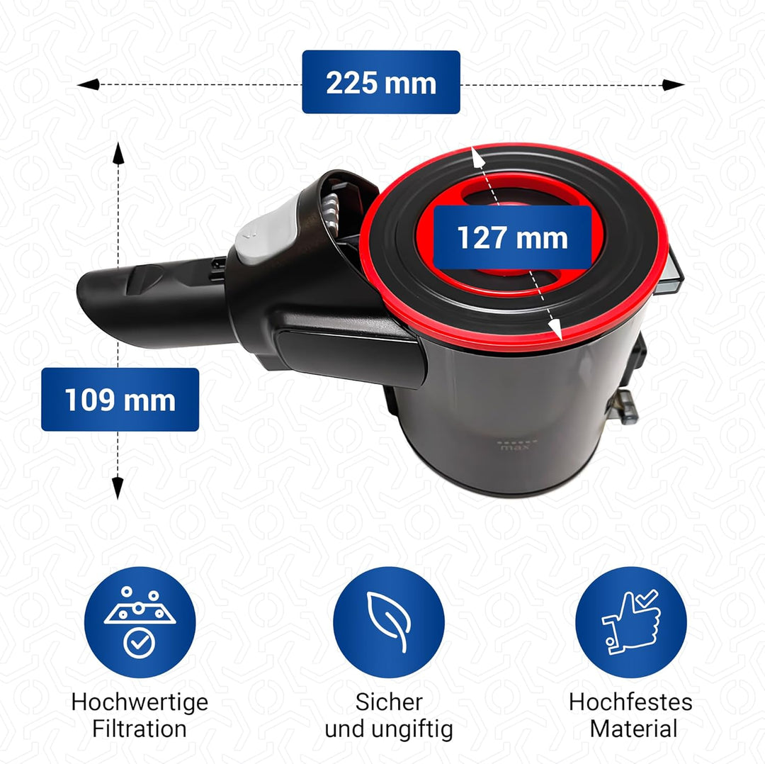 VIOKS Staubbehälter mit Filter Ersatz für Bosch 12040144 Filterbehälter + Dauerfilter für Bosch Unli