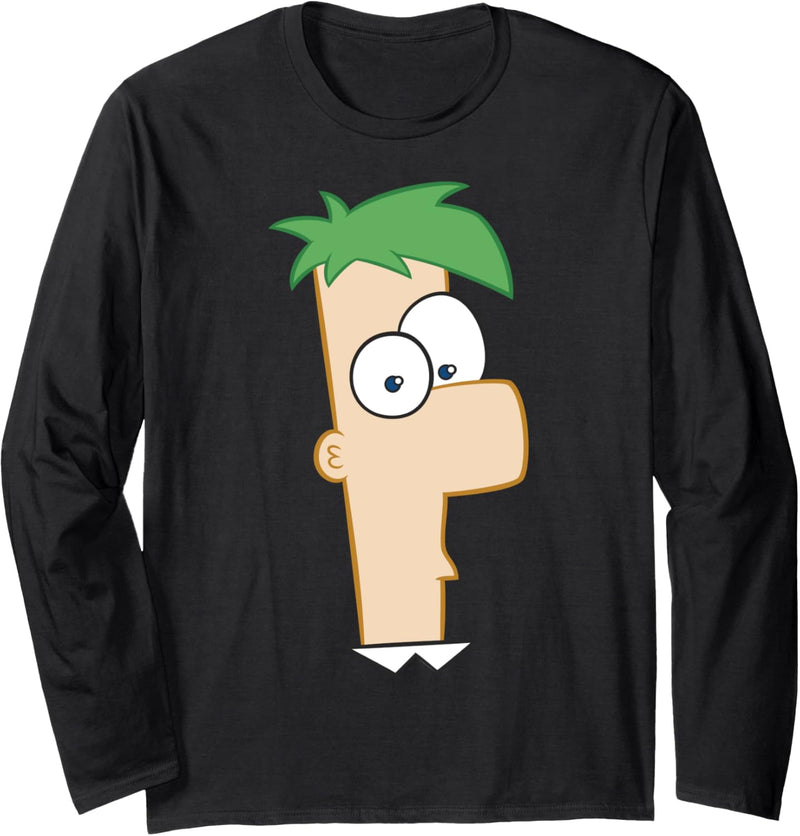 Disney Phineas und Ferb Ferb Big Face Langarmshirt