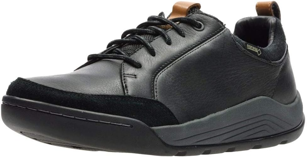 Clarks Herren Ashcombebaygtx Derbys 39.5 EU Schwarz Black Leather, 39.5 EU Schwarz Black Leather