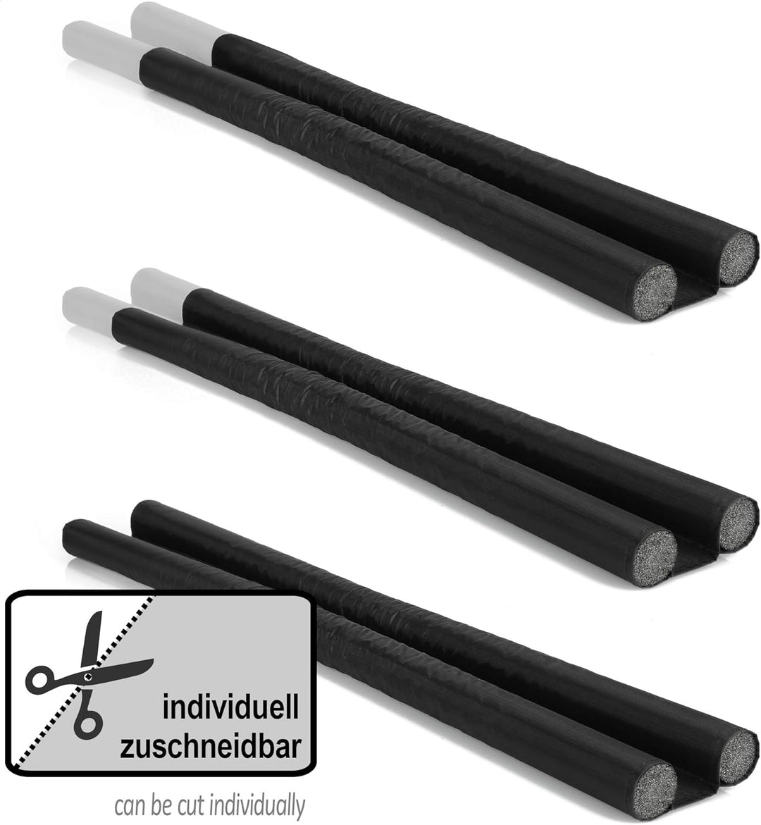 com-four® 18x Zugluftstopper für die Tür, Standardmasse Innentür - Türbodendichtung, Türunterdichtun