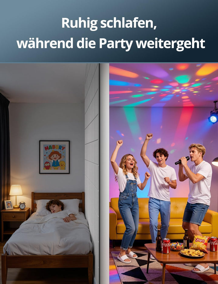 Kuchoow Quadrat Schallschutzplatten selbstklebend Schallschutz Schalldämmung Wand, 12 Stück 2-in-1 A