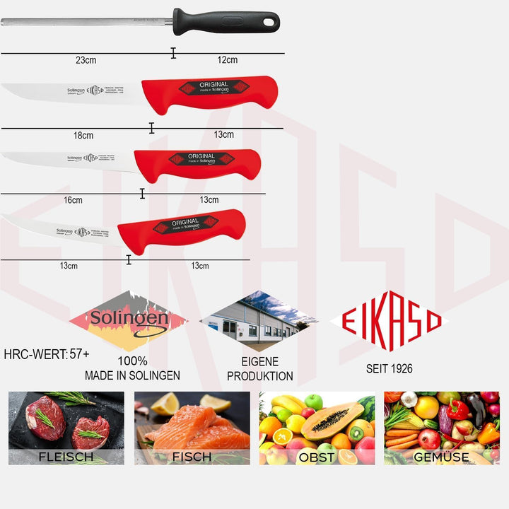 4 Teilig Solingen Schlachtermesser Metzgermesser Ausbeinmesser Butcher Knife Set (2112