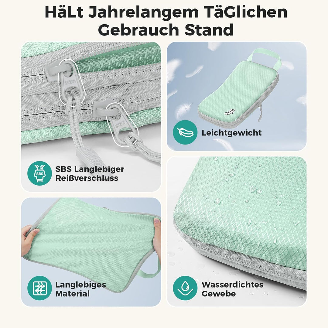 Koffer Organizer Packing Cubes Compression 8 Stück, Wasserdicht PackwüRfel Koffer Organizer Set,Trav