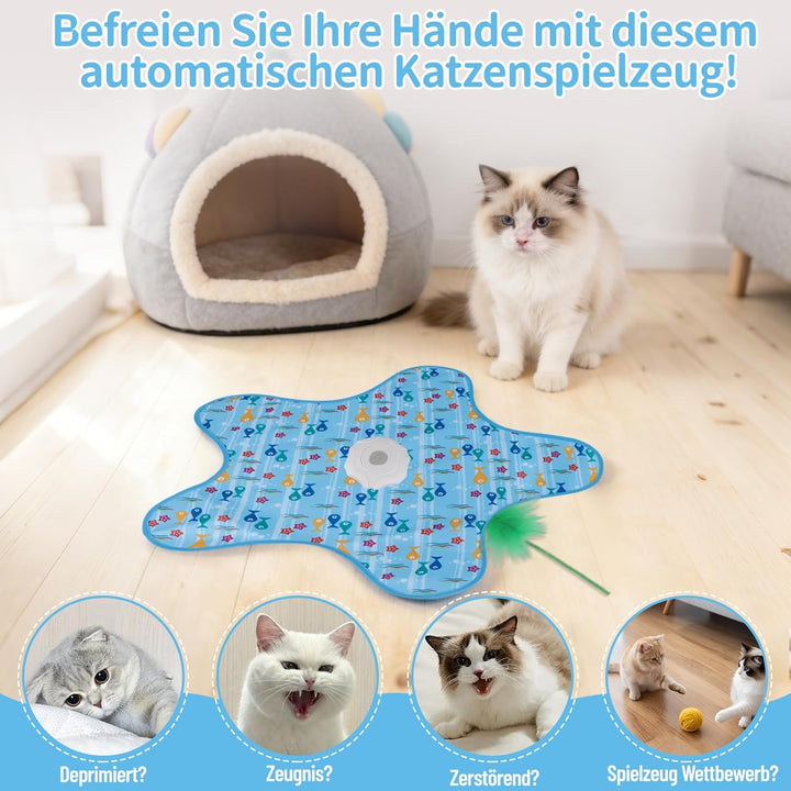 Interaktives Katzenspielzeug Selbstbeschäftigung, Katzenspielzeug Elektrisch mit Versteckspiel, Bewe