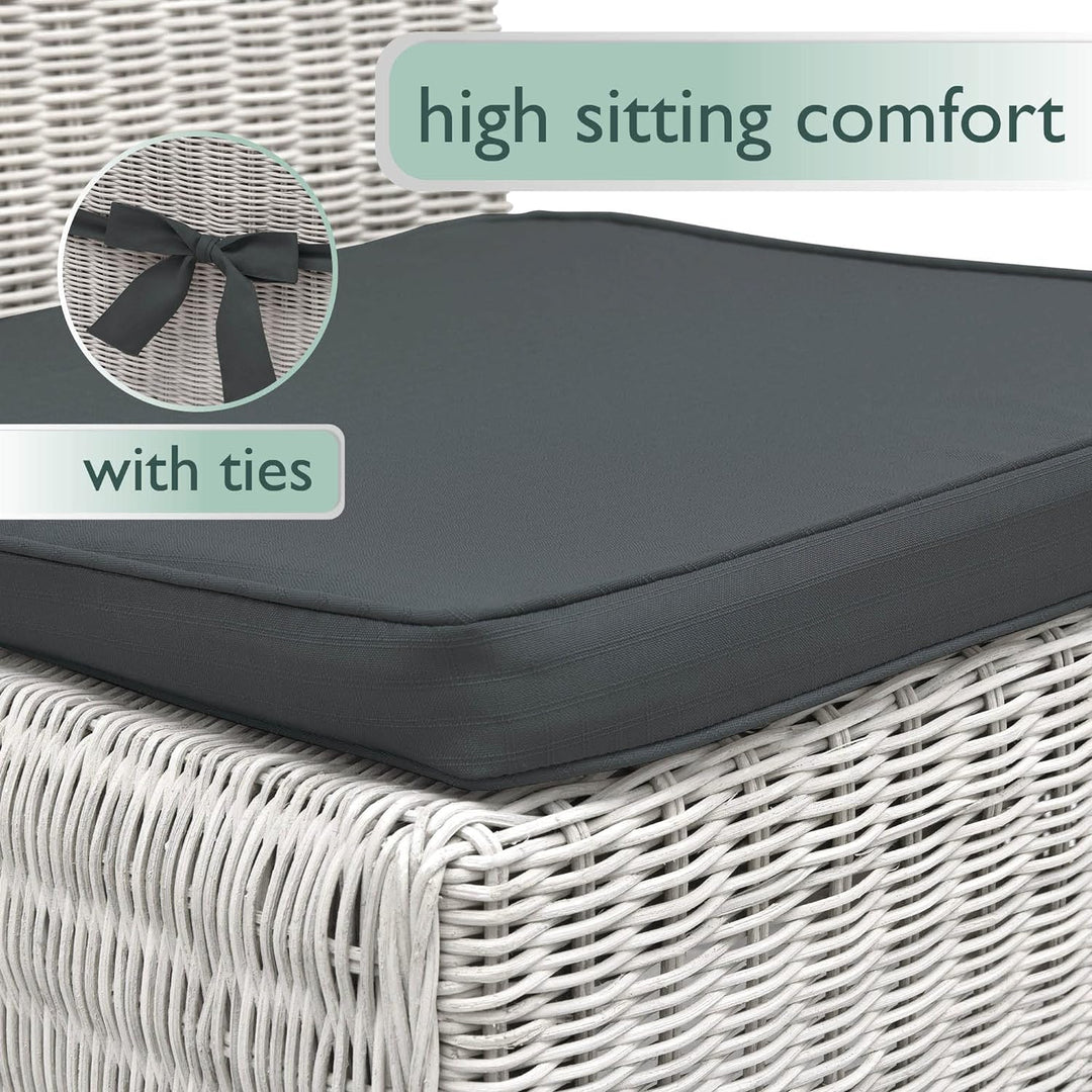 Beautissu Pia 4er Set Stuhlkissen 40x45 cm - Sitzkissen Outdoor Gartenstuhlkissen, Garten Sitzpolste