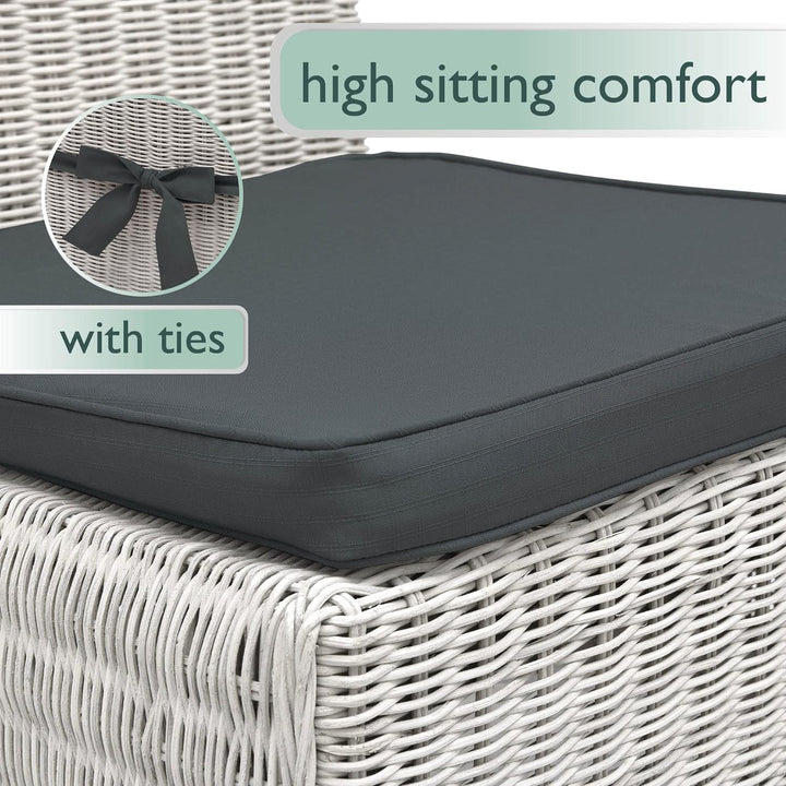 Beautissu Pia 4er Set Stuhlkissen 40x45 cm - Sitzkissen Outdoor Gartenstuhlkissen, Garten Sitzpolste