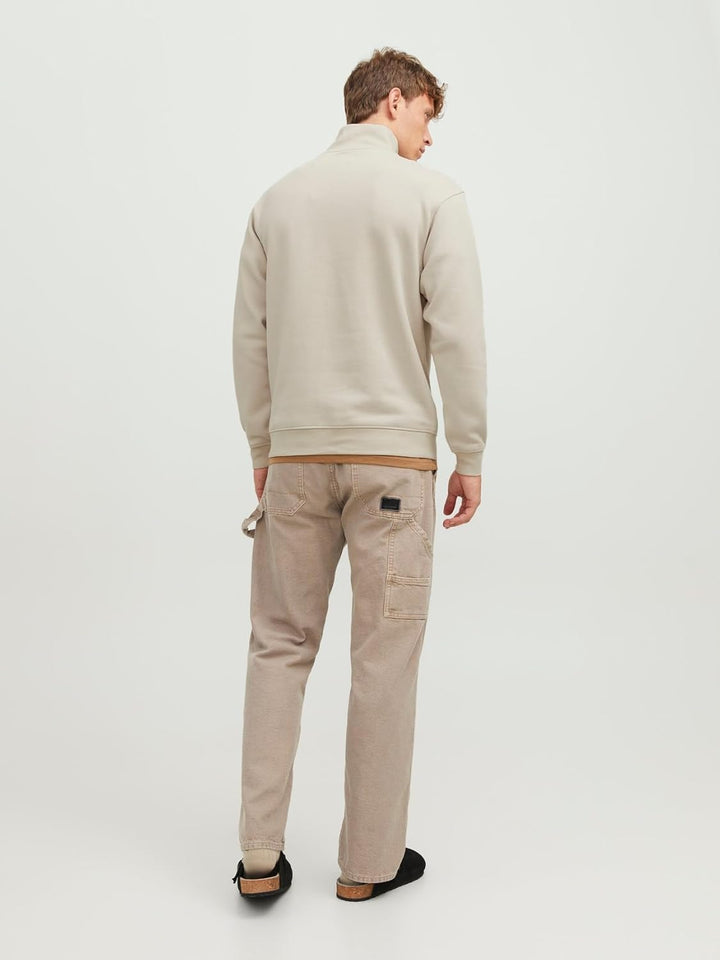 JACK & JONES Male Sweatshirt mit halbem Reissverschluss Einfarbig Sweatshirt mit halbem Reissverschl