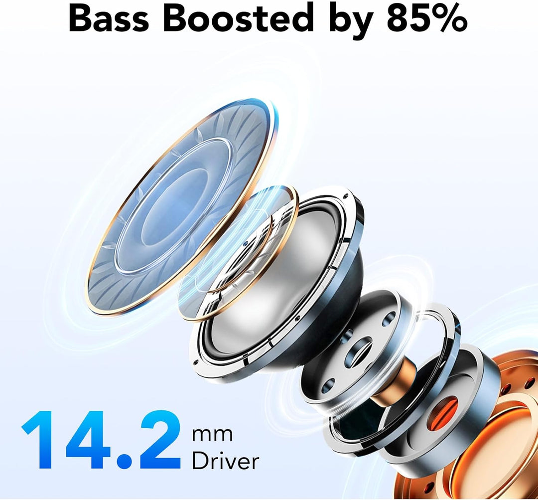 TIMU Bluetooth Kopfhörer mit Touchscreen, 2026 In Ear Kopfhörer Kabellos Bluetooth 5.4 mit ANC+ENC N