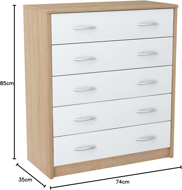 Home Collective Schuhschrank mit 5 aufklappbaren Schubladen Schuhregal mit 5 Fächern weiche abgerund