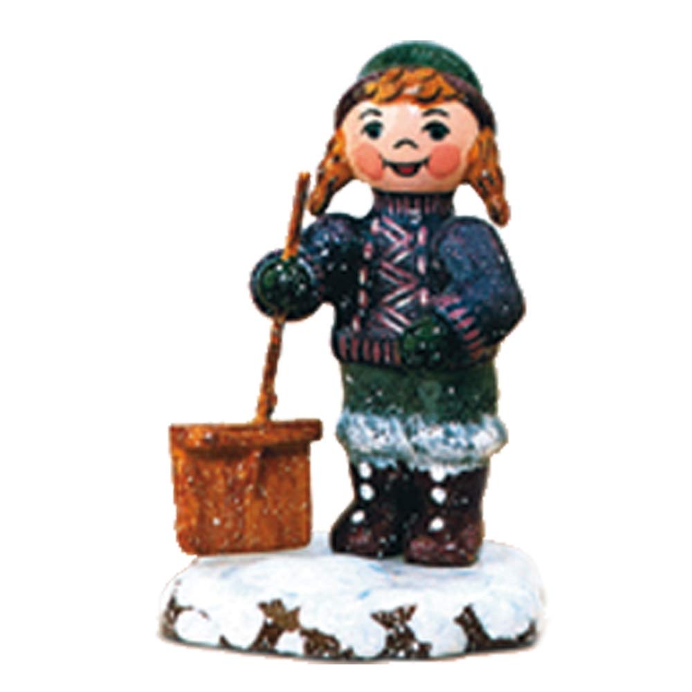 Hubrig-Volkskunst Winterkinder Schneefeger * Höhe 6cm