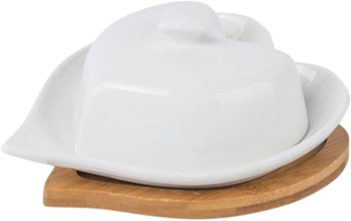 Cabilock Schreibtischaufsatz Butterdose Porzellan Butterdose Keramik Weiss Butterdose mit Deckel Min