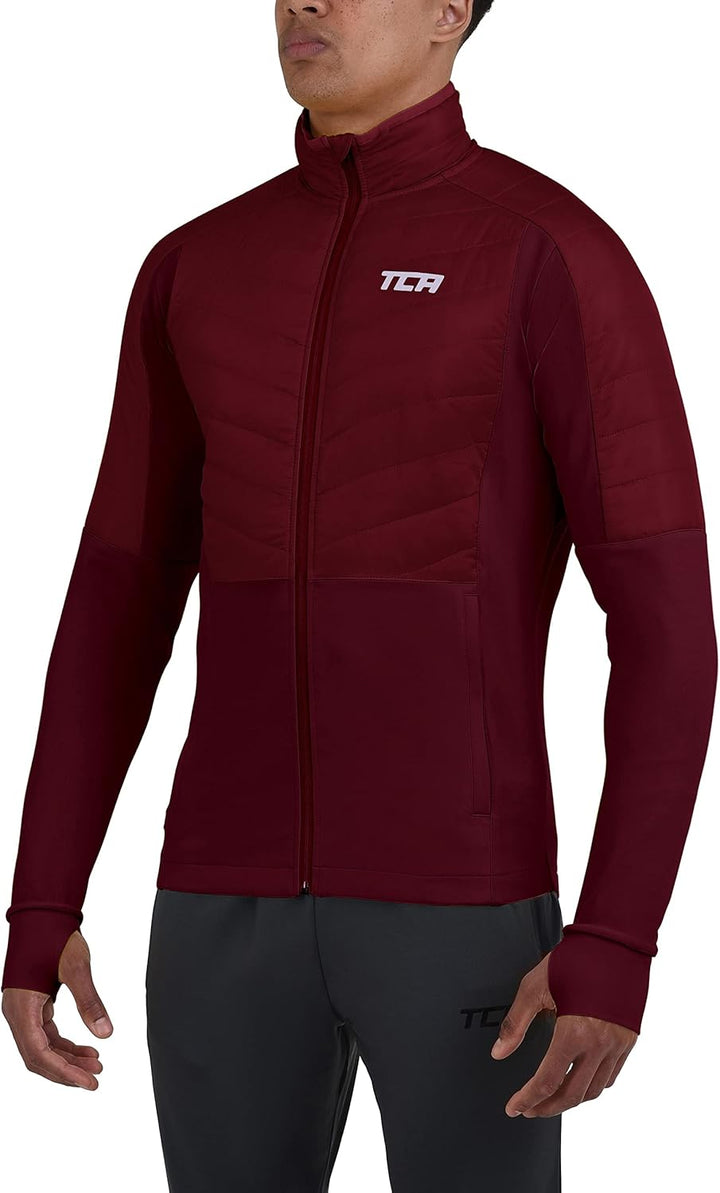 TCA Herren Excel Runner ganzjährige, leichte, wasserabweisende verstaubare Laufjacke XL Cabernet, XL