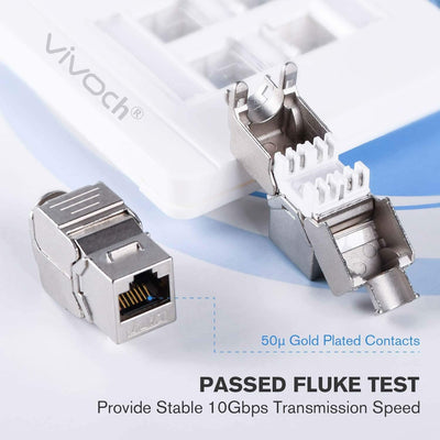 CAT7 RJ45 FTP Ohne Werkzeug Typ Zink Legierung Modul geschirmt Keystone Jack Adapter 10 Gigabit Modu