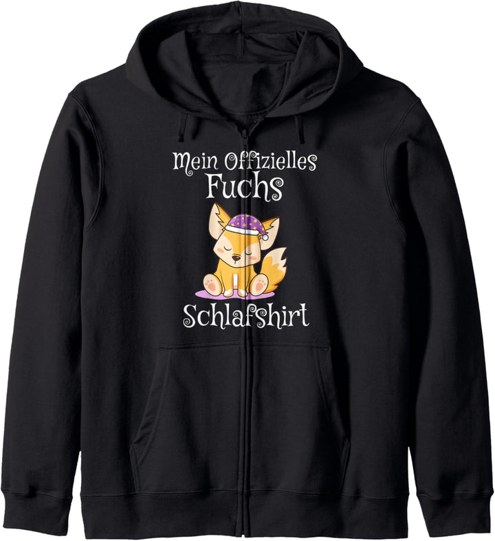 Schlafhemd Pyjama Schlafanzug Nachthemd Fuchs Kapuzenjacke